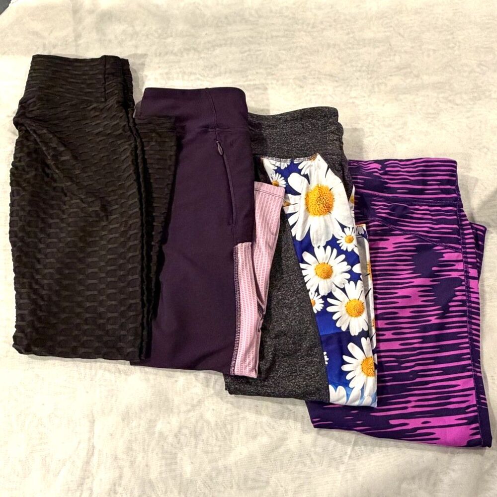 Women’s Leggings Lot of 4 Under Armour LuLaRoe Xersion Activewear Medium